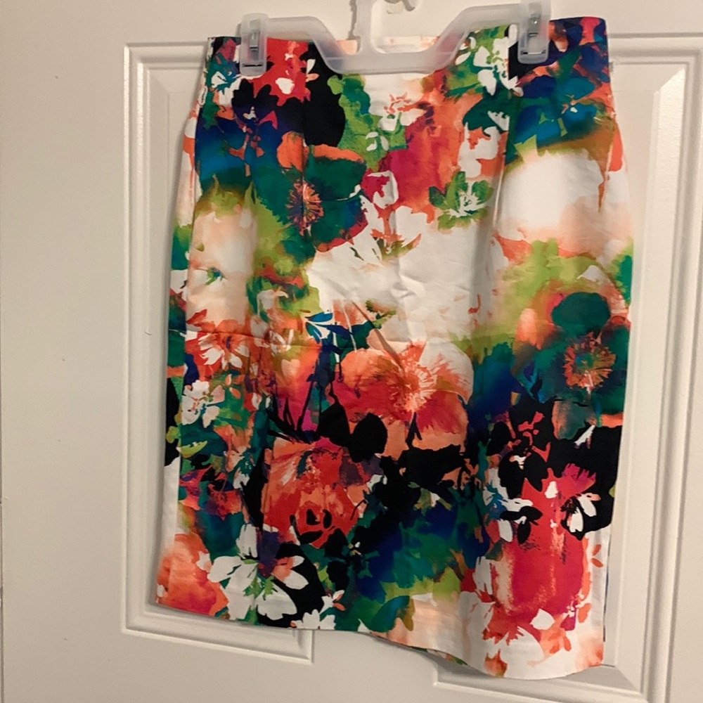 Multi color floral skirt
